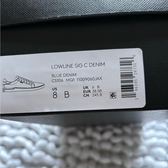 Coach Blue Sneakers with Distinctive Pattern and White Laces - Picture 2 of 7